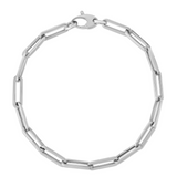 14K Gold 4.2mm Paperclip Chain 
