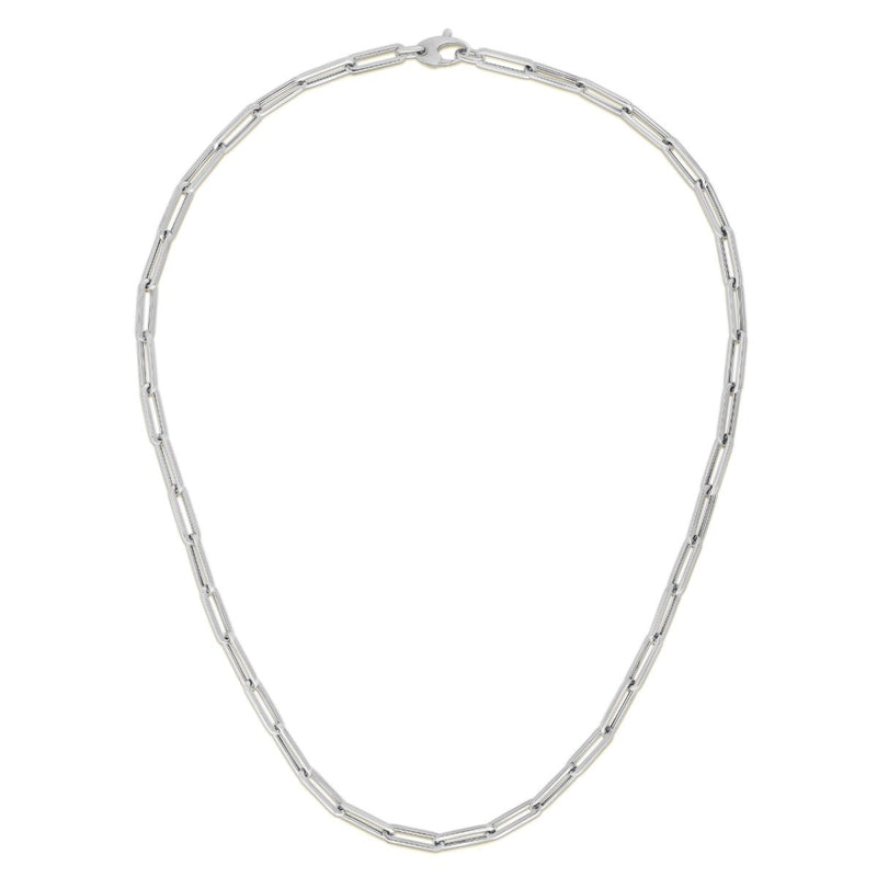 14K Gold 4.2mm Paperclip Chain 