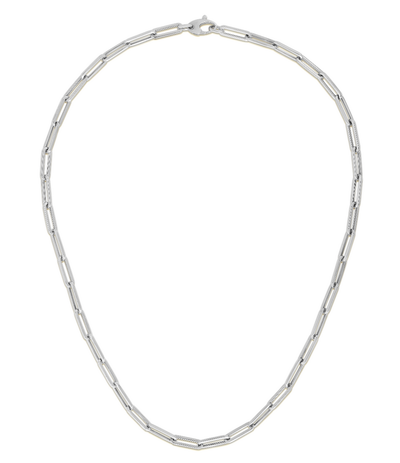 14K Gold 4.2mm Paperclip Chain 