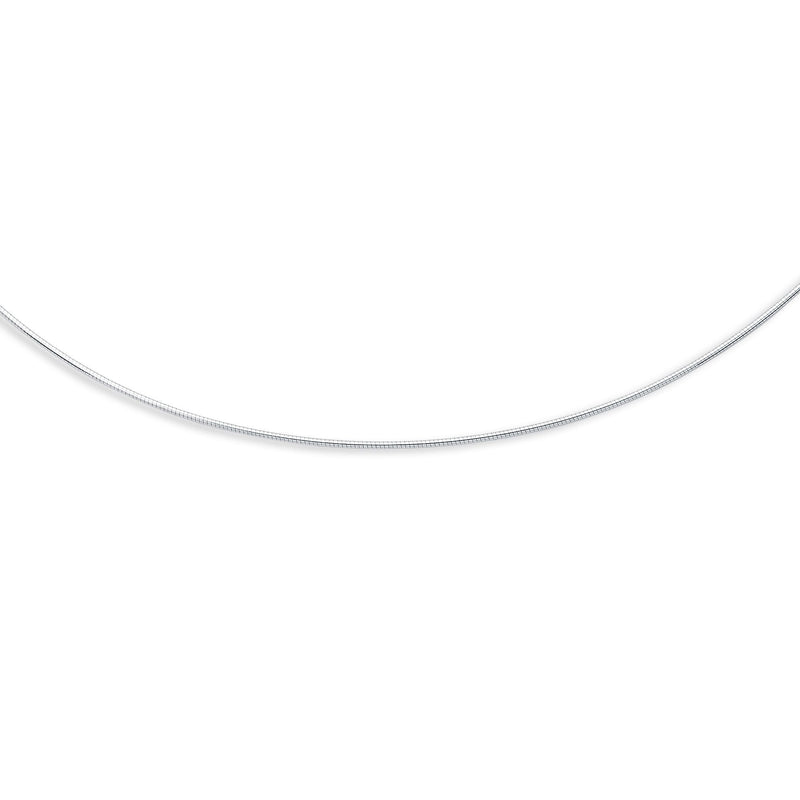 14K Gold 1.5mm Round Omega with Screw off Lock