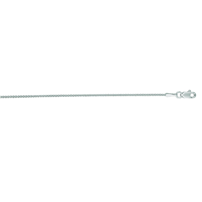 14K Gold 1.2mm Round Wheat Chain 