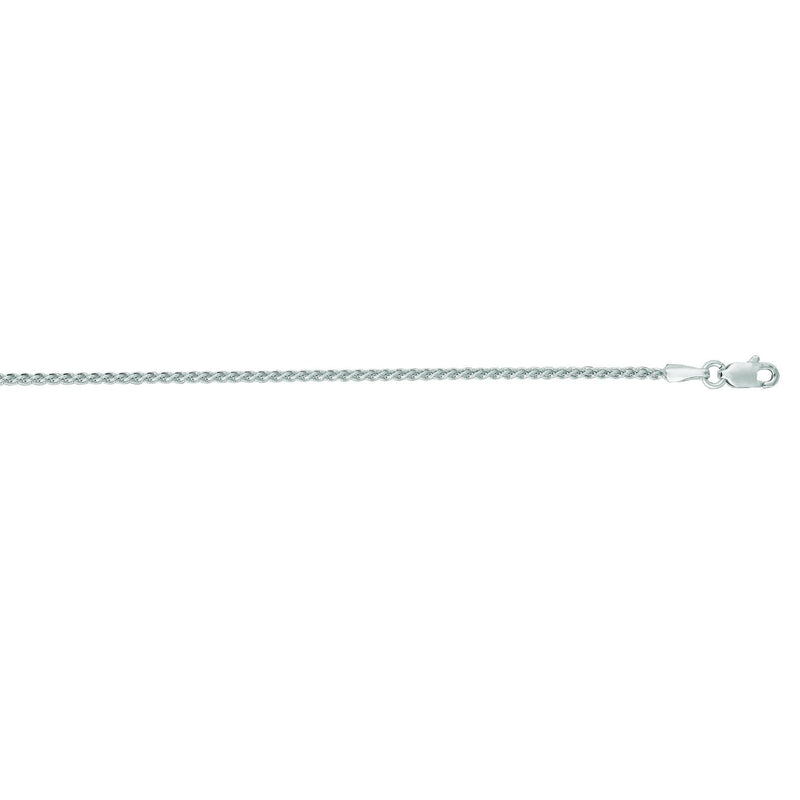 14K Gold 1.5mm Round Wheat Chain 