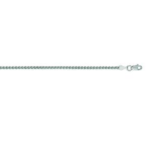 14K Gold 2.1mm Round Wheat Chain 