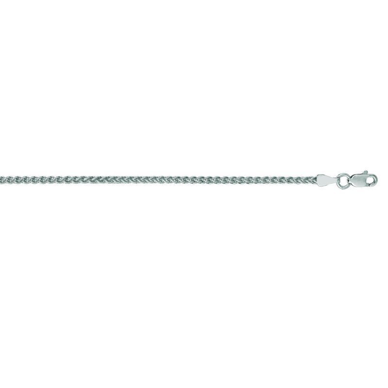 14K Gold 2.1mm Round Wheat Chain 