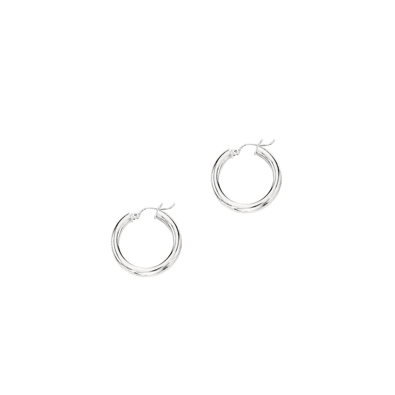 14K Gold 4x25mm Hoops