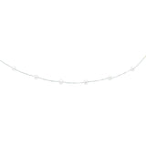 14K Gold Pearl Station Necklace