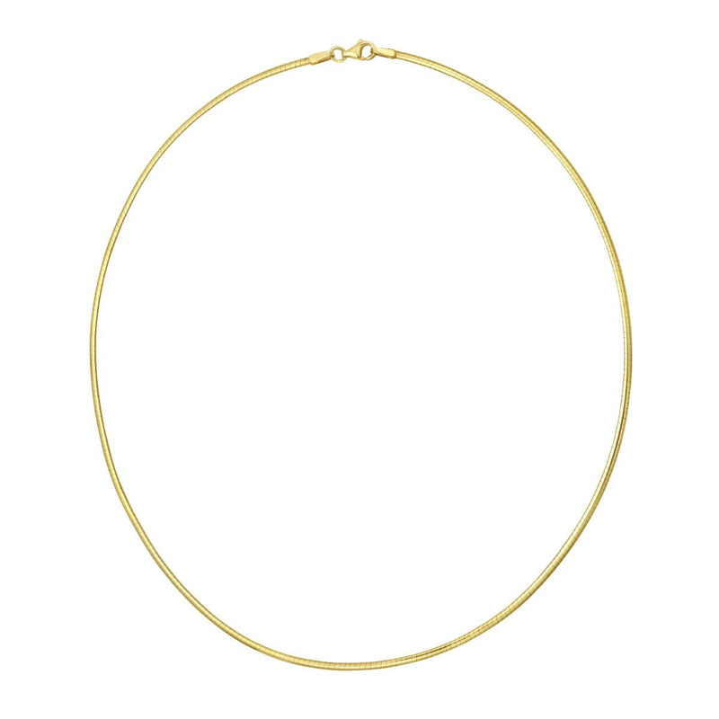 14K Gold 2mm Classic Omega 
