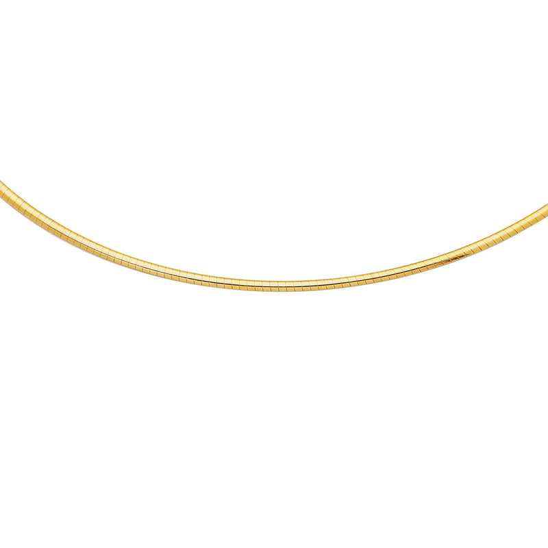 14K Gold 2mm Classic Omega 