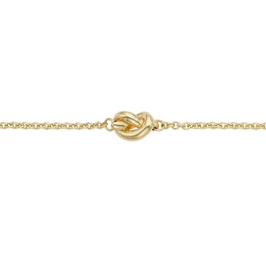 14K Gold Polished Puffed Love Knot Bracelet