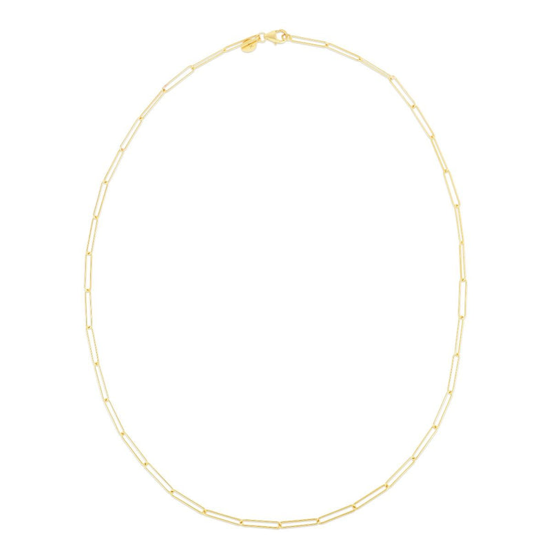 14K Lungo Paperclip Chain
