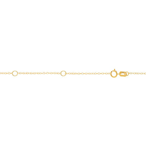 10K Gold 1.3mm Extendable Piatto Chain
