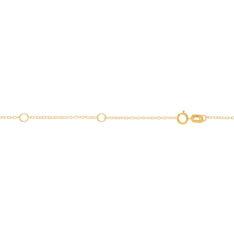 10K Gold 1.3mm Extendable Piatto Chain